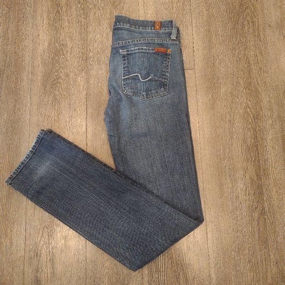 7 For All Mankind Denim - 7 For All Mankind Women's Straight Leg Jeans Denim Size 28